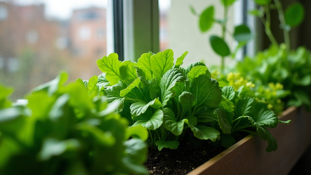 Growing Cut-and-Come-Again Salad Greens in Window Boxes for Winter